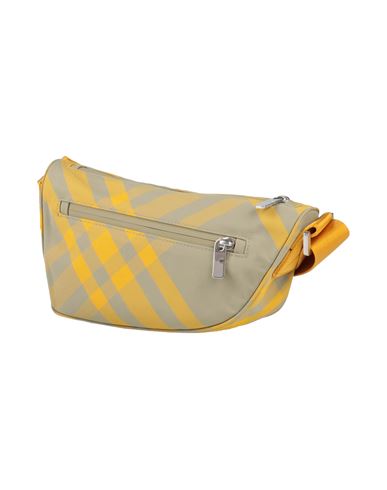 Shop Burberry Man Belt Bag Ocher Size - Polyamide, Cow Leather In Yellow