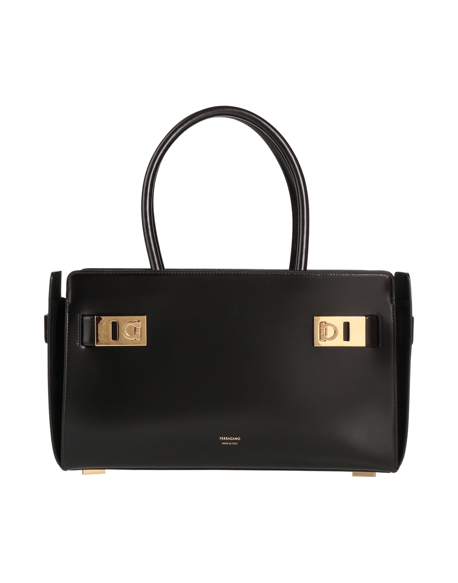 《セール開催中》FERRAGAMO レディース ハンドバッグ ブラック 牛革（カーフ）