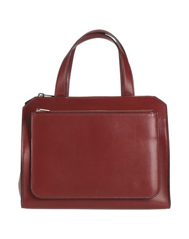 Shop Valextra Woman Handbag Burgundy Size - Calfskin In Red