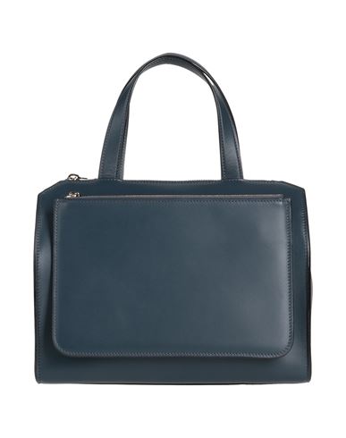 Shop Valextra Woman Handbag Navy Blue Size - Calfskin