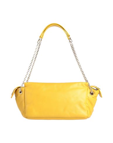 Patrizia Pepe Woman Shoulder Bag Yellow Size - Leather In Yellow