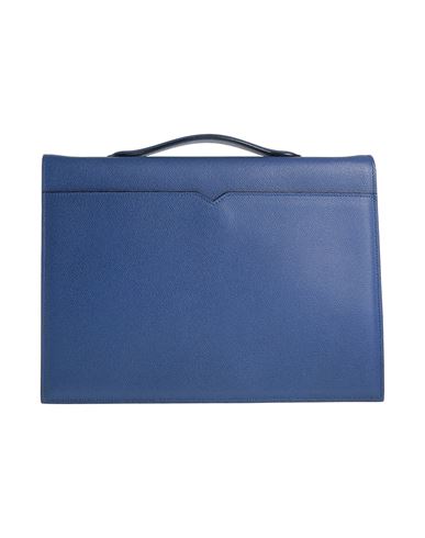 VALEXTRA VALEXTRA MAN HANDBAG BLUE SIZE - CALFSKIN 