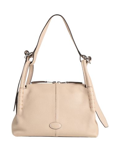 Shop Tod's Woman Shoulder Bag Sand Size - Leather In Beige