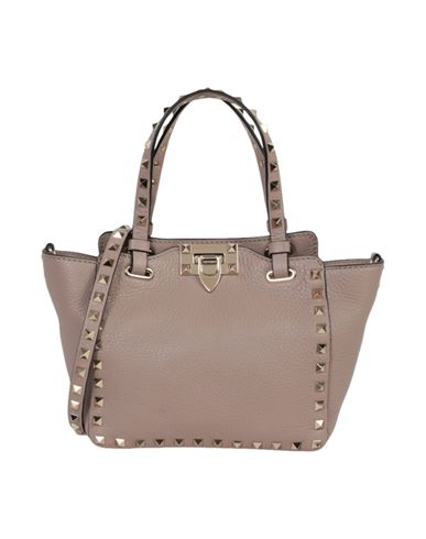 Shop Valentino Garavani Medium Grainy Calfskin Rockstud Crossbody Bag Woman Handbag Pink Size - Calfskin