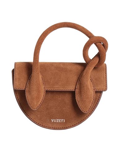Shop Yuzefi Woman Handbag Cocoa Size - Leather In Brown