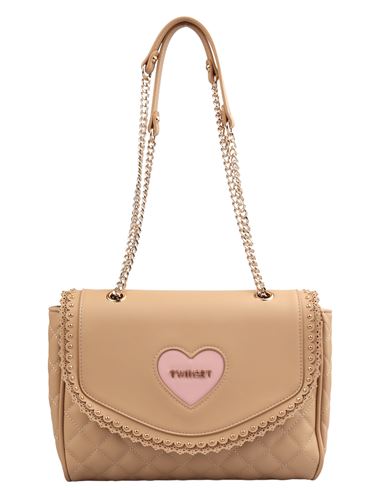 Shop Twinset Bag Woman Shoulder Bag Beige Size - Polyurethane
