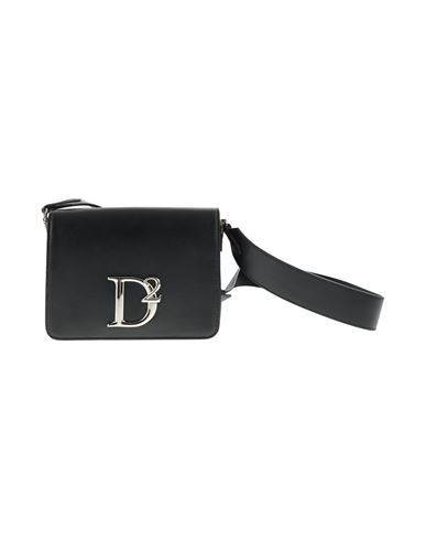 Shop Dsquared2 Black Shoulder Bag Woman Shoulder Bag Black Size - Leather