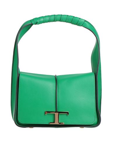 Tod's Woman Handbag Green Size - Calfskin In Gray