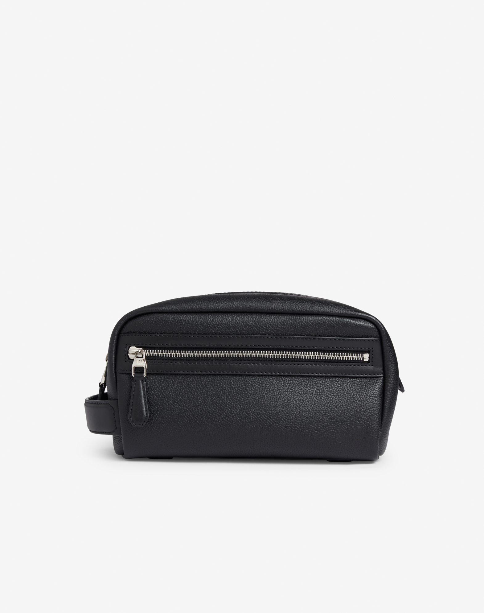 Dunhill 1893 Harness Leather Washbag In Black