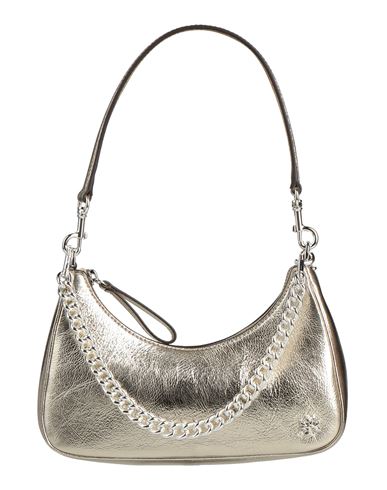 Tory Burch Woman Handbag Platinum Size - Leather In Metallic