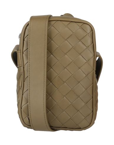 Shop Bottega Veneta Man Cross-body Bag Military Green Size - Leather