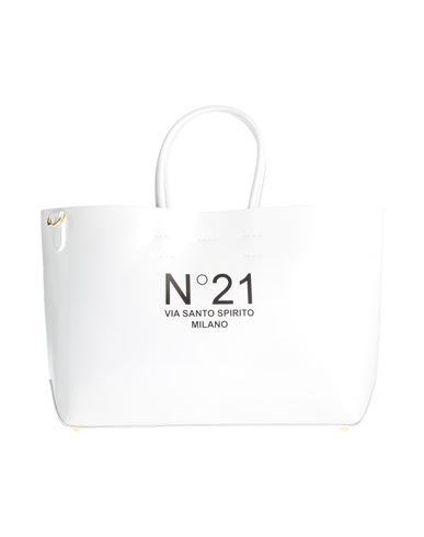 N°21 Woman Handbag White Size - Leather In Burgundy