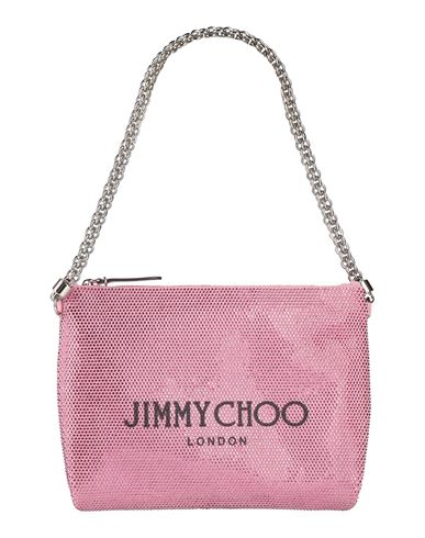 Jimmy Choo Woman Handbag Pink Size - Leather, Textile Fibers In Pink