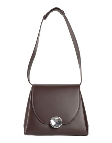 Jil Sander Woman Shoulder Bag Dark Brown Size - Calfskin