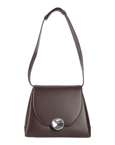 Jil Sander Woman Shoulder Bag Dark Brown Size - Calfskin In Brown