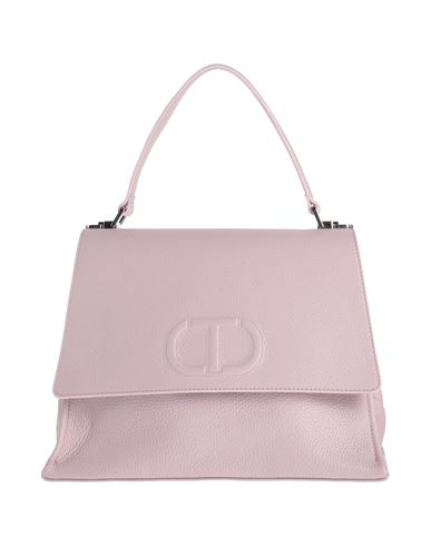 Twinset Woman Handbag Light Pink Size - Cow Leather In Purple