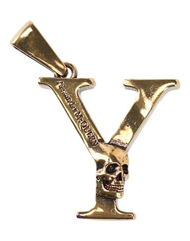 Alexander Mcqueen Alphabet 'y' Pendant Woman Bag Accessories & Charms Silver Size - Brass In Gold