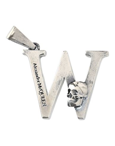 Alexander Mcqueen Alphabet 'w' Pendant Woman Bag Accessories & Charms Silver Size - Brass In Metallic