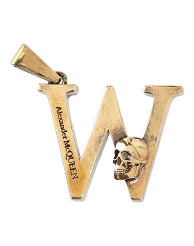 Alexander Mcqueen Alphabet 'w' Pendant Woman Bag Accessories & Charms Gold Size - Brass In Yellow