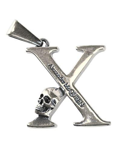 Alexander Mcqueen Alphabet 'x' Pendant Woman Bag Accessories & Charms Silver Size - Brass In Metallic