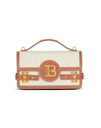 Balmain B-buzz 24 Logo-plaque Tote Bag In Beige