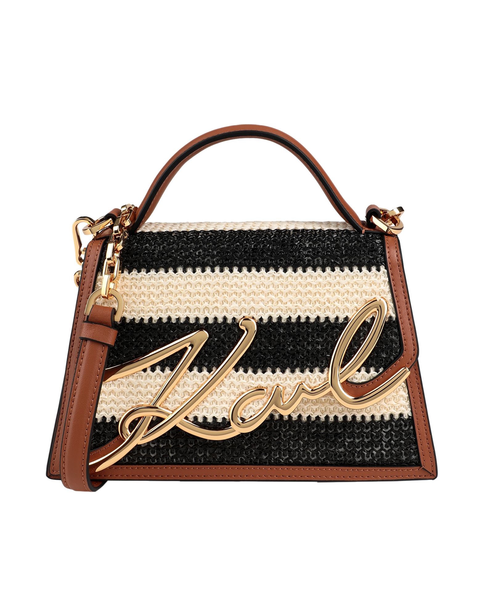 ԥ볫KARL LAGERFELD ǥ ϥɥХå եۥ磻  55% / ݥץԥ 45% K/SIGNATURE 2.0 SM CB RAFFIA