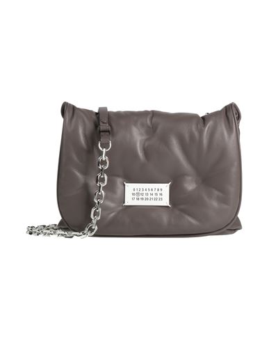 Maison Margiela Woman Cross-body Bag Taupe Size - Ovine Leather, Zinc, Aluminum, Copper In Gray