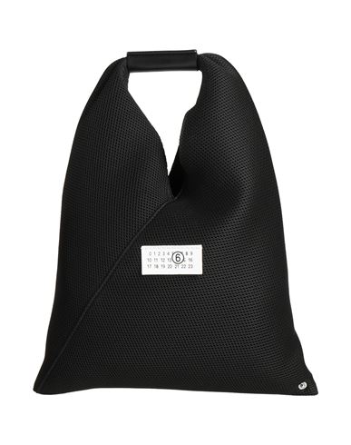 Mm6 Maison Margiela Woman Handbag Black Size - Polyester, Cow Leather, Copper In Black