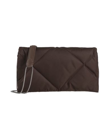 Brunello Cucinelli Woman Cross-body Bag Dark Brown Size - Textile Fibers In Brown