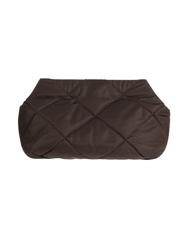 Brunello Cucinelli Woman Shoulder Bag Dark Brown Size - Textile Fibers, Brass, Leather In Brown
