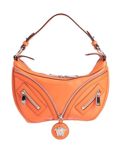 Versace Woman Handbag Orange Size - Calfskin In Orange