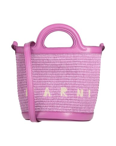 Marni Woman Handbag Mauve Size - Cotton, Polyamide, Cow Leather, Brass In Purple