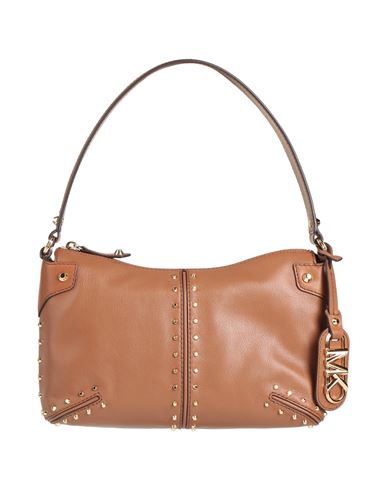 Shop Michael Michael Kors Woman Handbag Tan Size - Leather In Brown