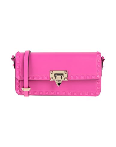 Valentino Garavani Rockstud Leather Shoulder Bag In Pp Pink