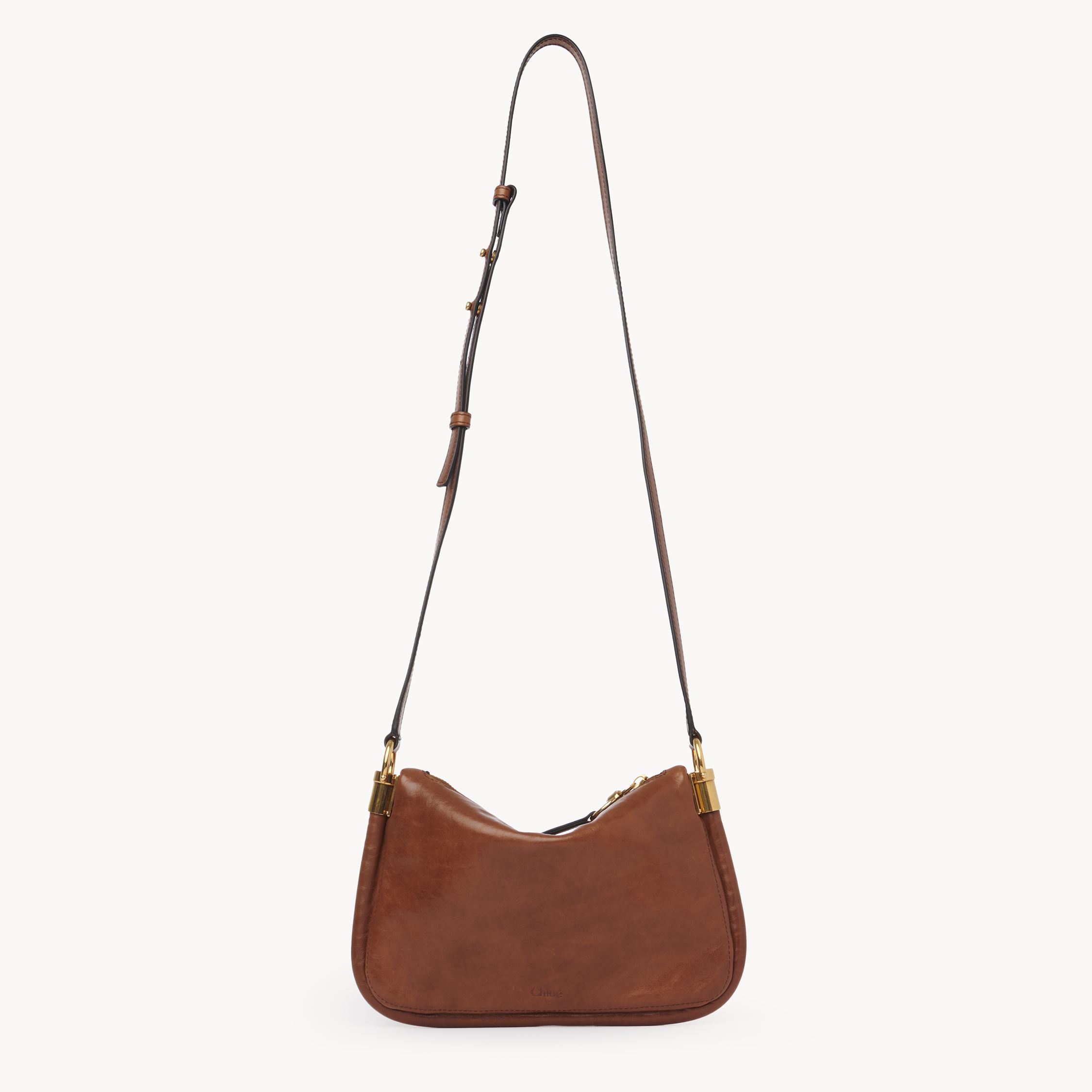 Chloé Mini Sac Bandoulière Paraty 24 En Cuir Brillant Femme Brun Taille Onesize 100% Bos Taurus, Farmed, C In Brown