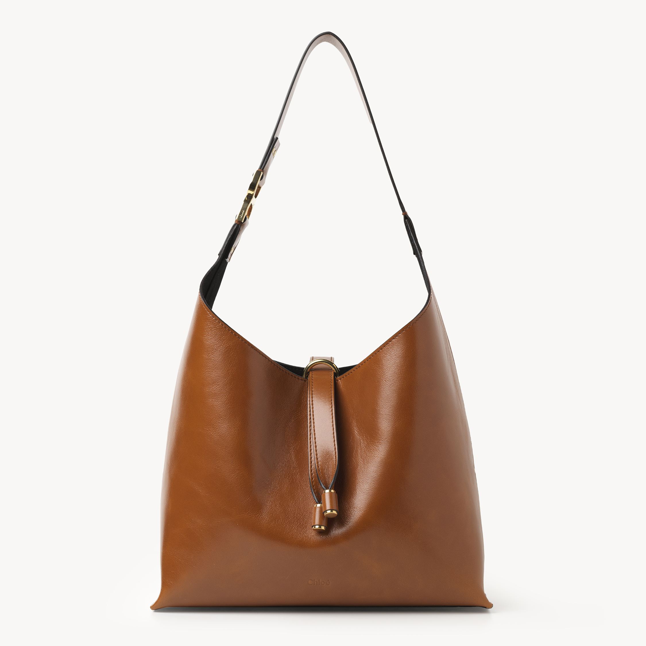 Chloé Triomphe-detailed Leather Tote Bag In Brown