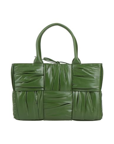 Bottega Veneta Small Arco Intreccio Plisse Tote Bag In Green