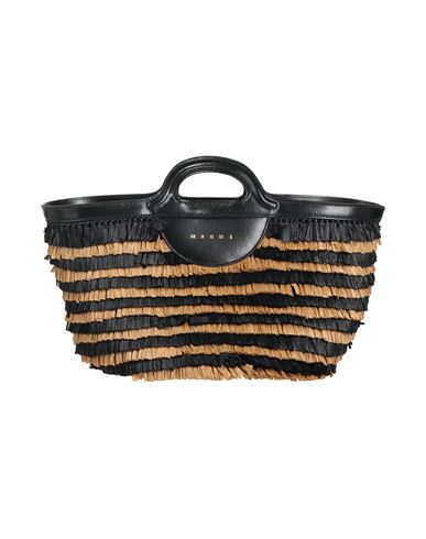 Shop Marni Woman Handbag Black Size - Leather, Textile Fibers