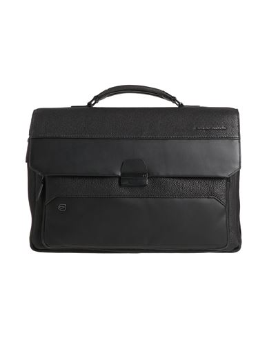 Piquadro Man Handbag Black Size - Cow Leather In Black