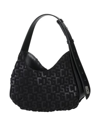 GCDS GCDS WOMAN HANDBAG BLACK SIZE - POLYESTER, POLYAMIDE, ELASTANE, LEATHER 