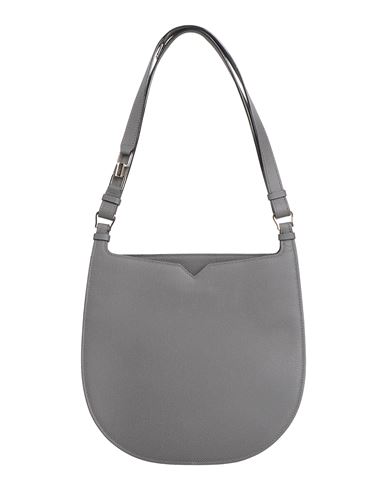 Valextra Woman Shoulder Bag Grey Size - Calfskin
