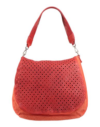 Caterina Lucchi Gold Woman Handbag Red Size - Cowhide, Textile Fibers