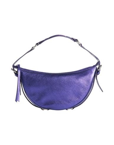 By Far Pebble-texture Leather Shoulder Bag In Purple