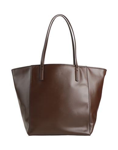 By Far Leather Tote Bag In Brown