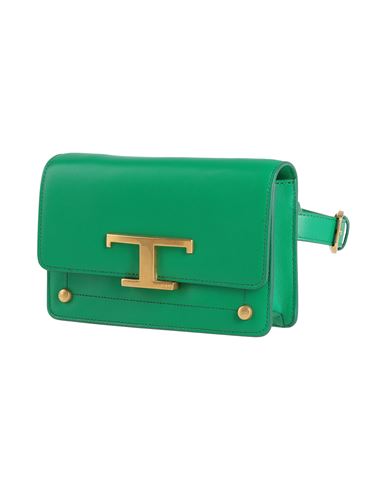 Tod's Woman Belt Bag Green Size - Calfskin