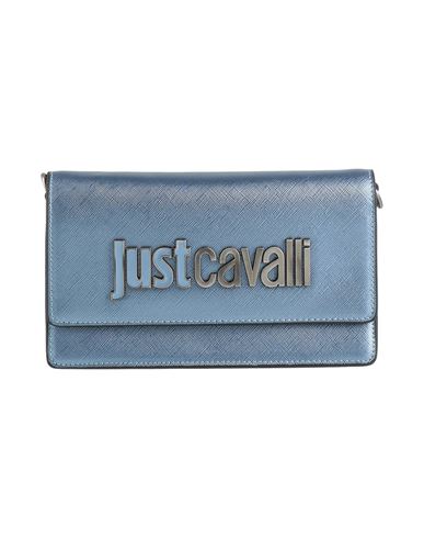 Just Cavalli Woman Handbag Slate Blue Size - Polyurethane Resin In Blue