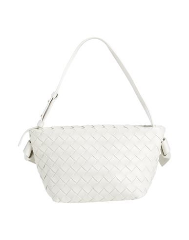 Bottega Veneta Intreccio Top Handle Bag In White