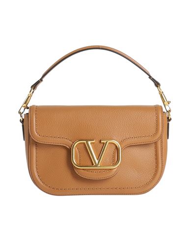 Valentino Garavani Woman Handbag Tan Size - Leather In Brown