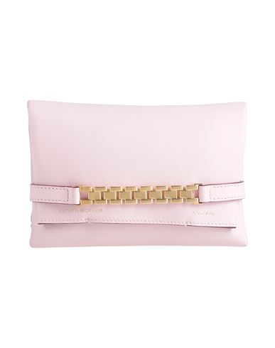 Victoria Beckham Orchid Pink Lambskin Clutch In Pink