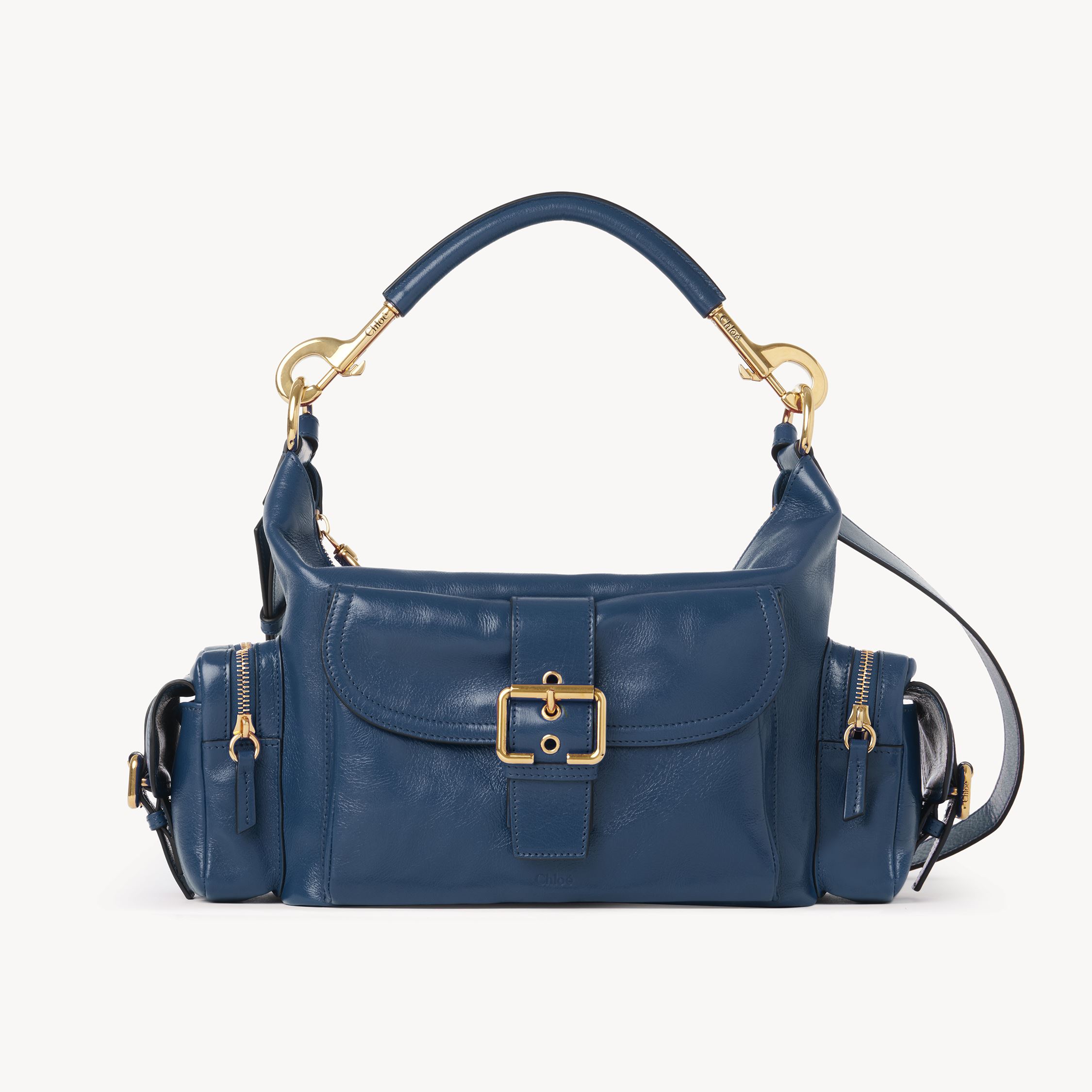 Chloé Womens Chloe Camera Medium Leather Shoulder Bag In Blue